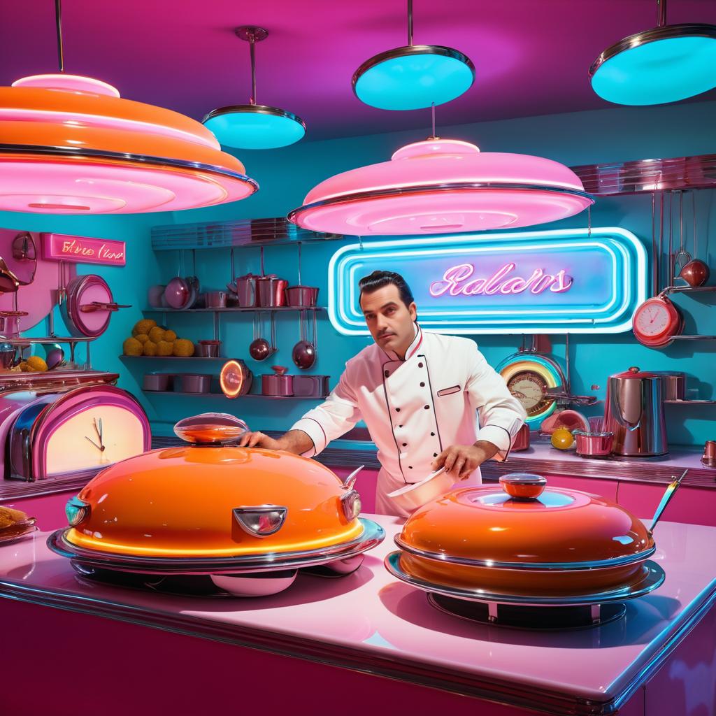 Surreal Diner with Time-Traveling Chef