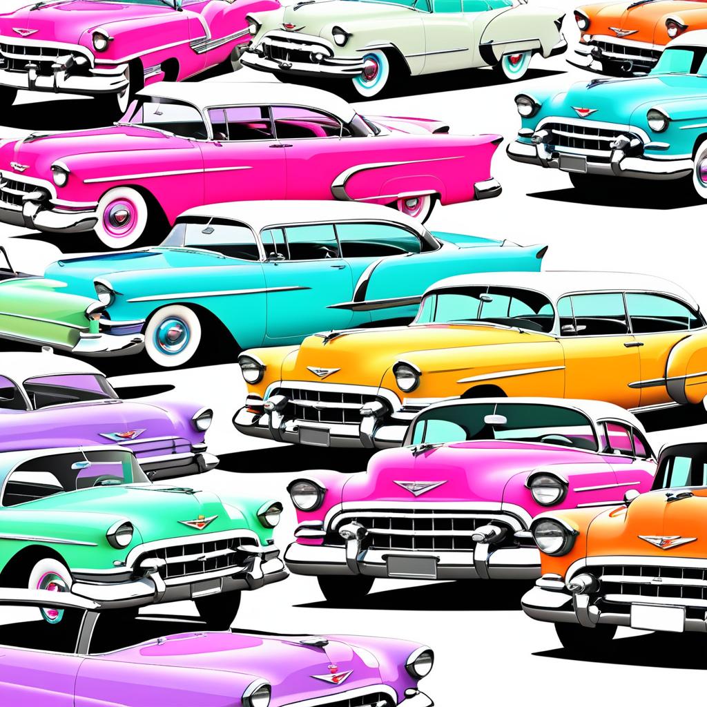 Vintage 1950s Classic Car Clipart