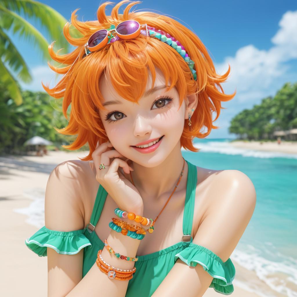 Colorful Nami in Playful Summer Vibes