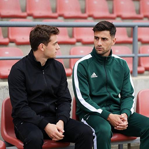 Casual Moment: Two Men on a Bench