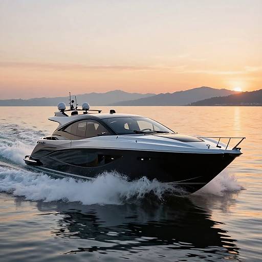 Luxurious Lexus LY 650 Yacht at Sunset