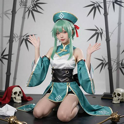 Anime Girl in Traditional Outfit