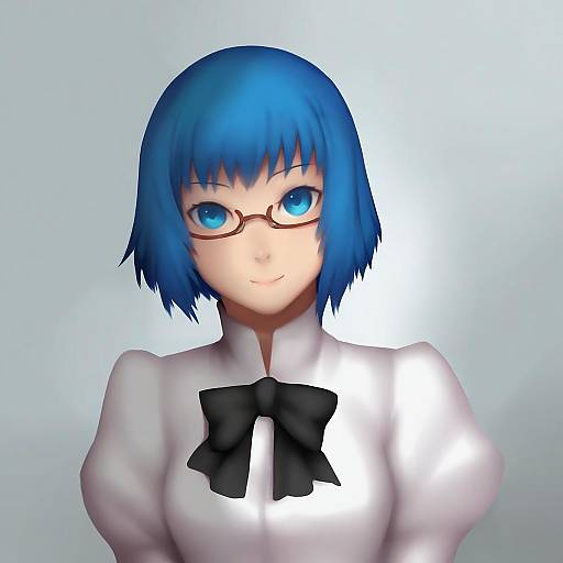 Illustration of Hakamichi shizune, katawa shoujo in the style of Kumiko shiba