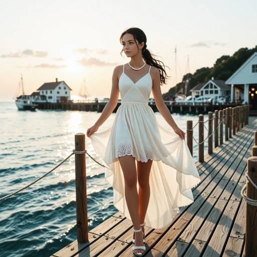 Elegant Girl in Ghibli-Inspired Fashion