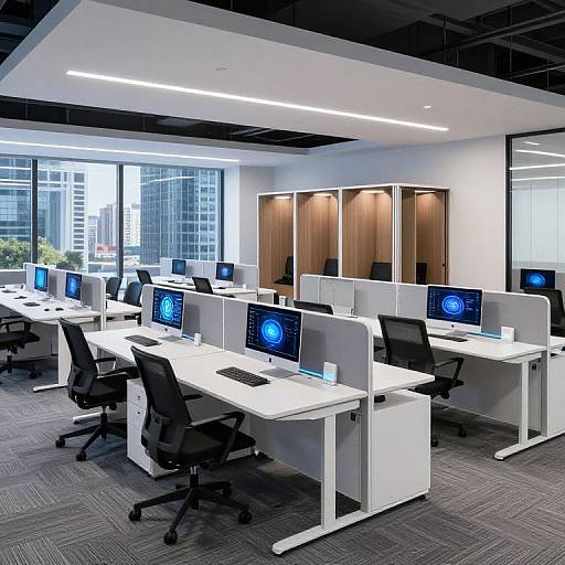 Futuristic Modular Office Layout Design