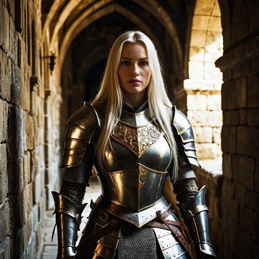 Female Warrior in Medieval Armor