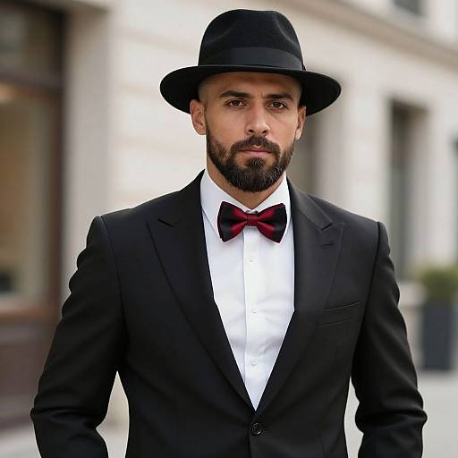 Confident Man in Stylish Urban Suit