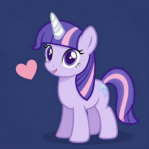 Adorable Pastel Unicorn Digital Drawing