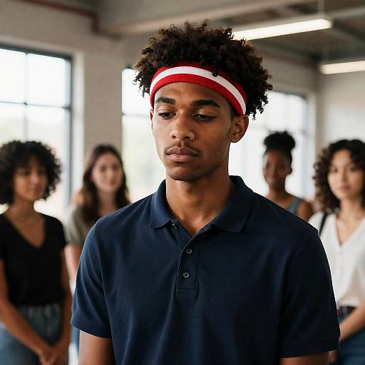Candid Indoor Portrait of Young Black Man