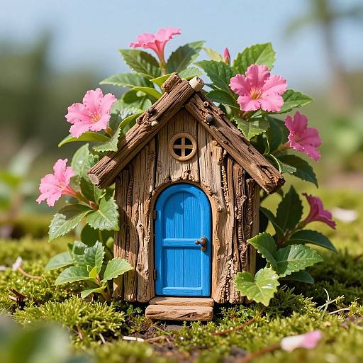 Hyper-Realistic Miniature Driftwood House