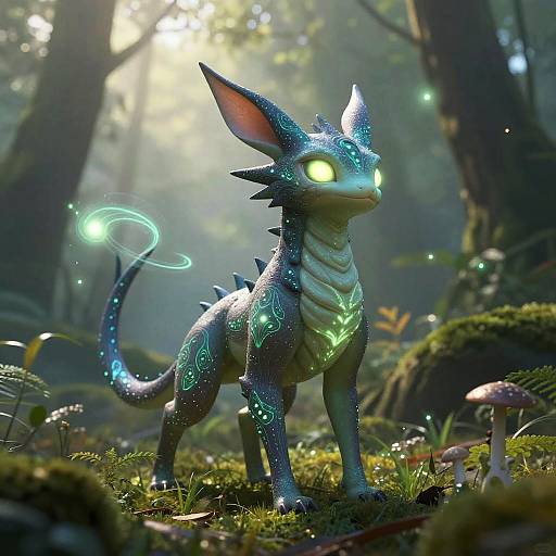 Bioluminescent Coxx Creature at Dawn