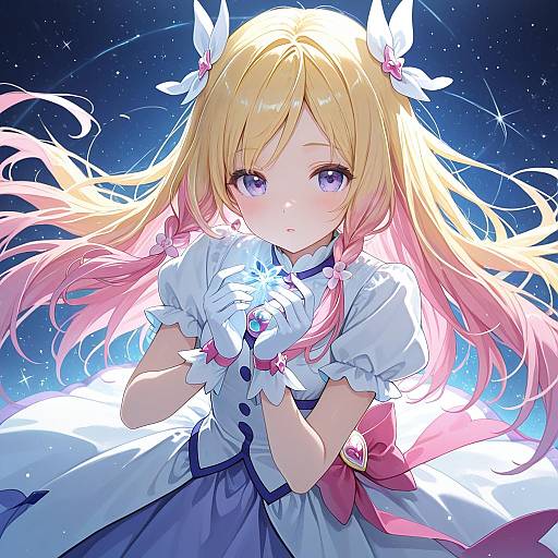 Illustration of Haruno haruka, precure in the style of Saeki sora