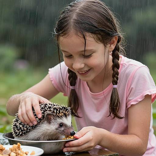 Caring for a Hedgehog in the Rain