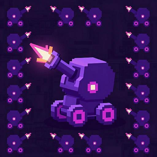 Pixel Art Quadrupedal Artillery Unit