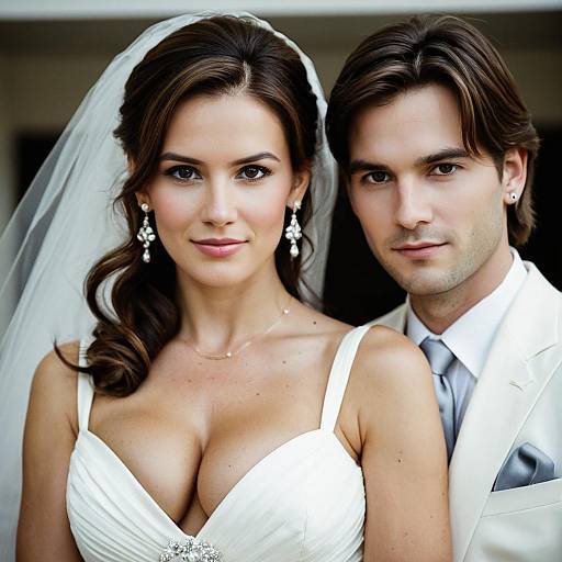 Elegant Bride and Groom Portrait