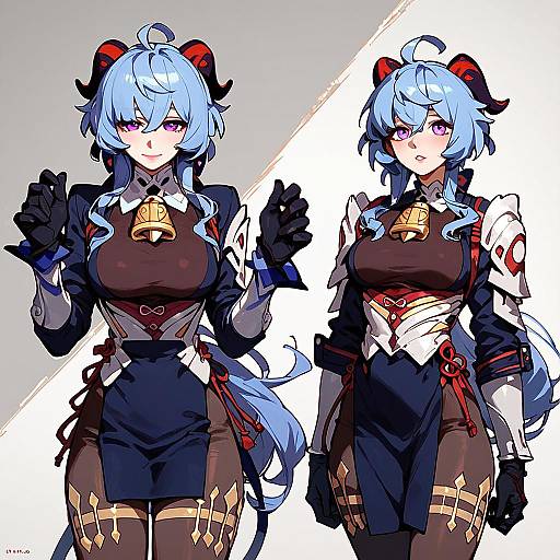 Ganyu in Helldiver Armor Pose