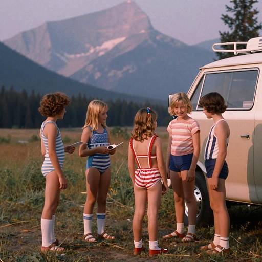1970s Summer Camp Kids Photo