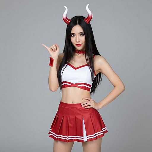 Vampire Cheerleader Costume Pose