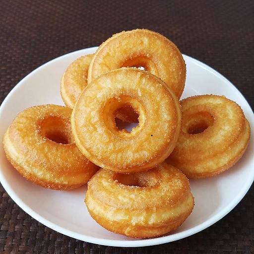 Close-Up of Golden Fried Doughnuts