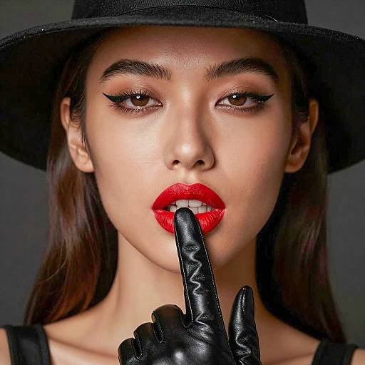 Seductive Close-Up of a Woman's Portrait