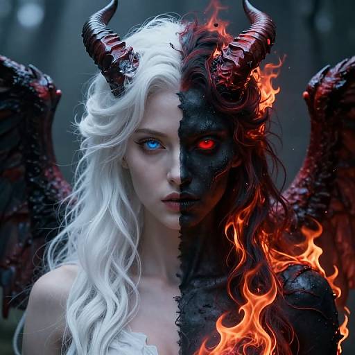 Half Angel Half Demon Female Entity