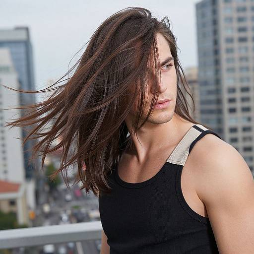 Curtain Haircut on Fit European Man