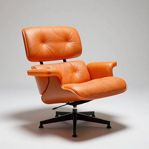 Frosty Orange Resin Eames Lounge Chair
