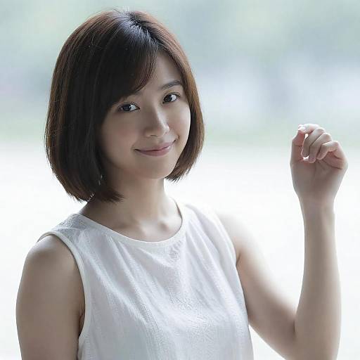 Cinematic Portrait of Smiling Young Woman