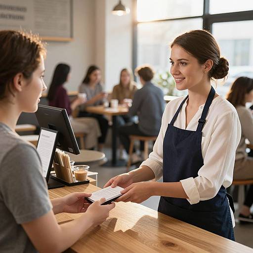 Warm Modern Coffee Shop Service Counter