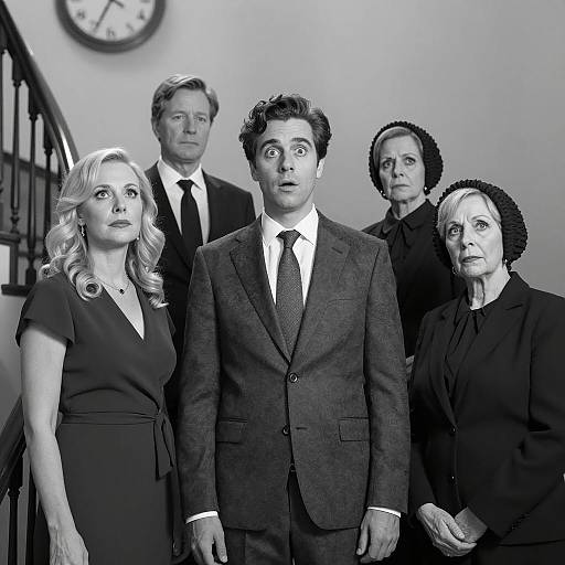 Staircase Portrait: A Timeless Moment