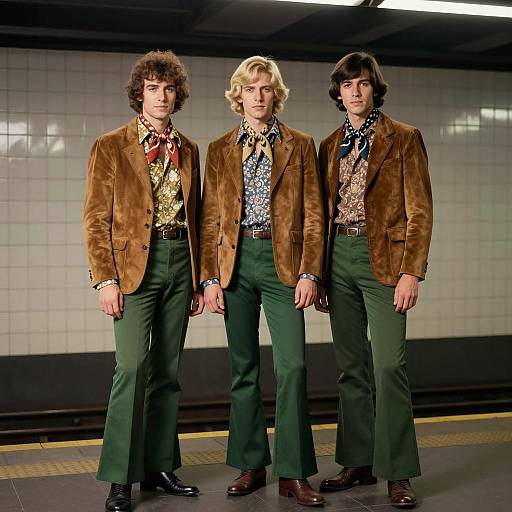 1970s Vintage Menswear in Subway Scene