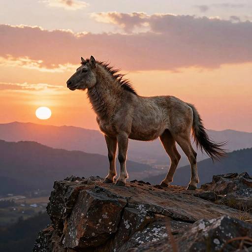 Majestic Mammal on Rocky Cliff