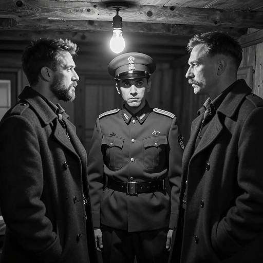 Intense Meeting in a Dim Room