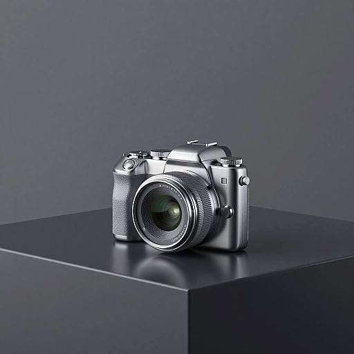 Polished Chrome Camera Emoji Render