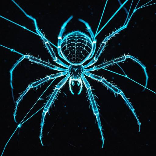 Luminous Spider in Fantasy Bioluminescence