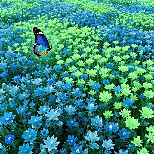 Surreal Crystalline Floral Timescape