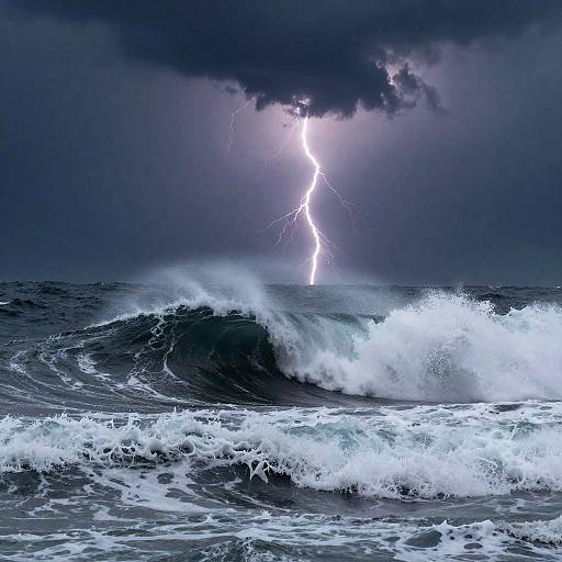 Dramatic Stormy Ocean Panorama