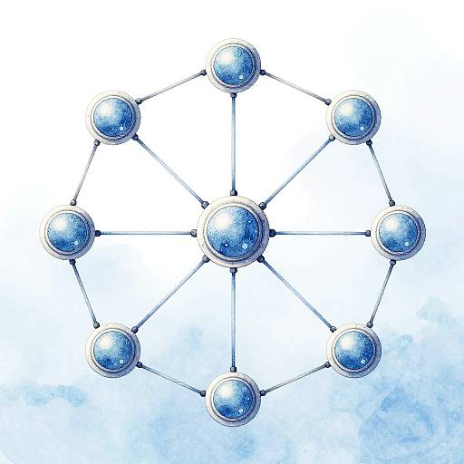 Digital Watercolor Network Visualization