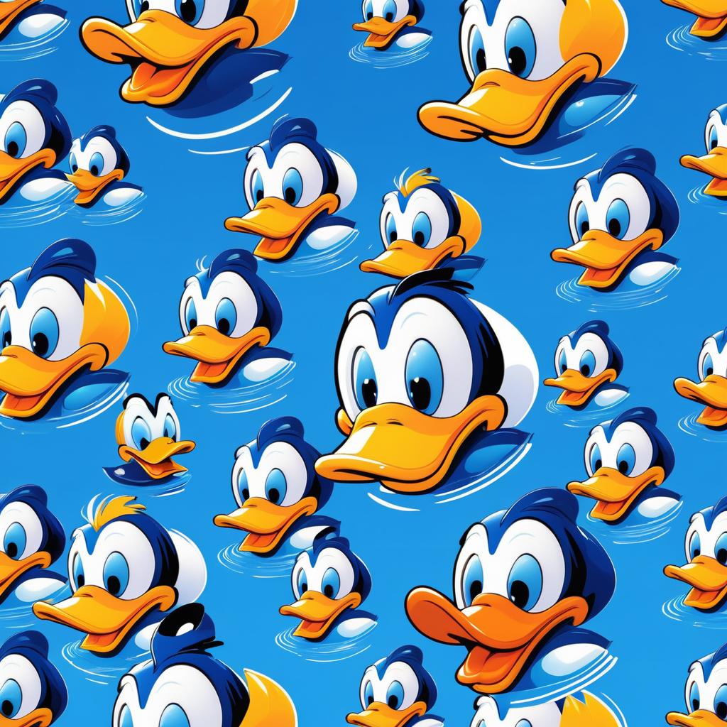 Donald Duck in a Vibrant Swimsuit