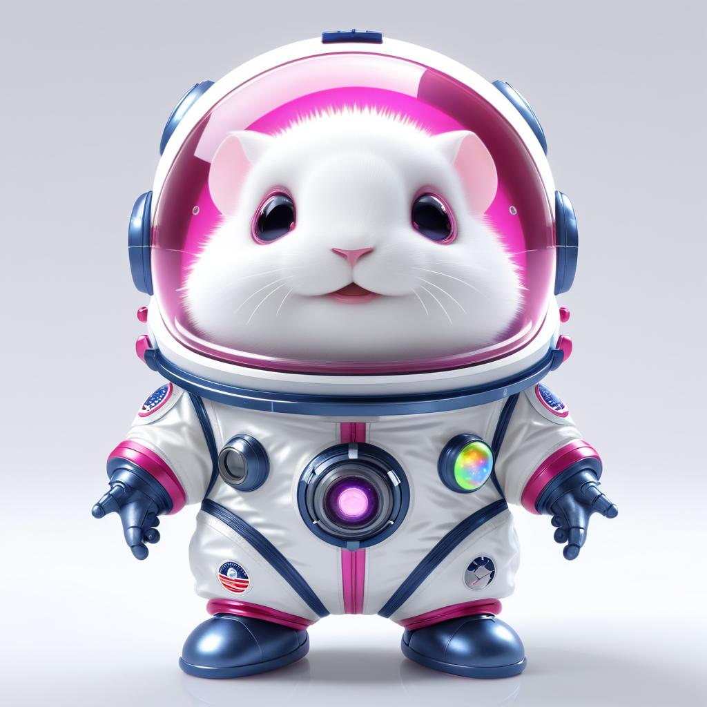 Adorable Alien Hamster in Space Suit