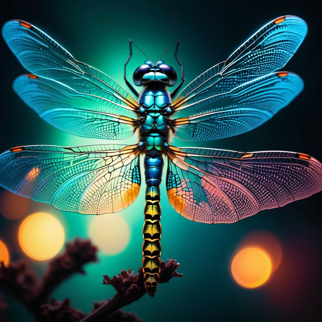 Mystical Dragonfly with Scales Art