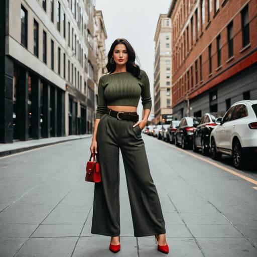 Fashionable Woman in Urban Streetwear