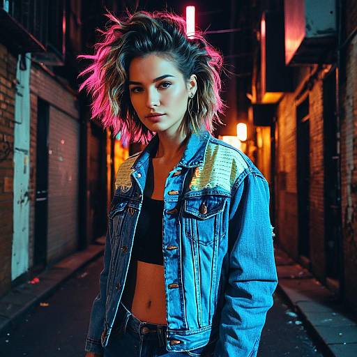 Urban Street Dancer with Tousled Hair