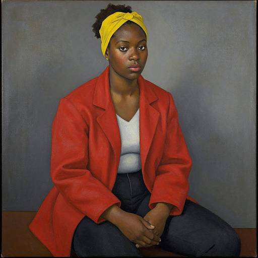 Seated Woman with Yellow Headband