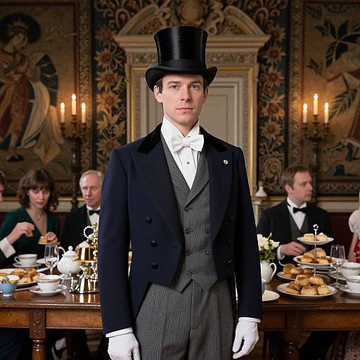 British Aristocrat in Victorian Hall