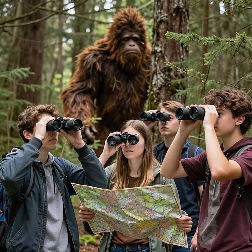 Young Explorers Searching for Bigfoot