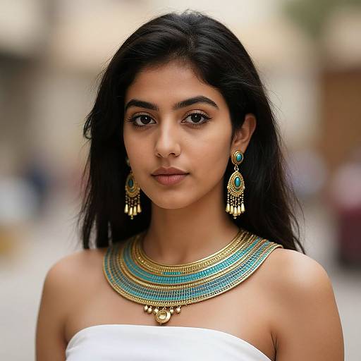 Realistic Traditional Egyptian Woman Portrait