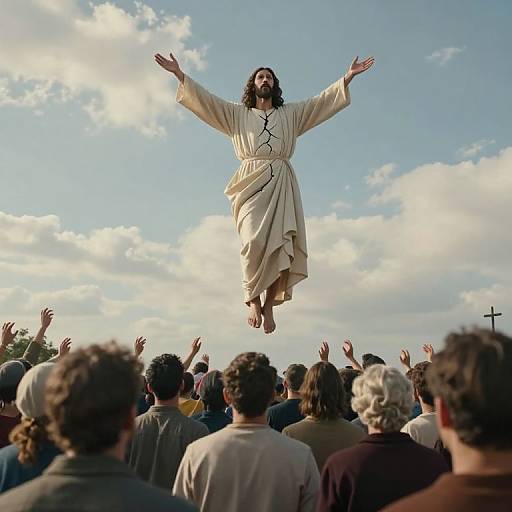 Epic Crackled Jesus Christ Ascension