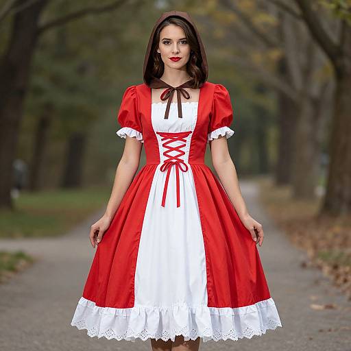 Tudor Era Woman in Fancy Dress