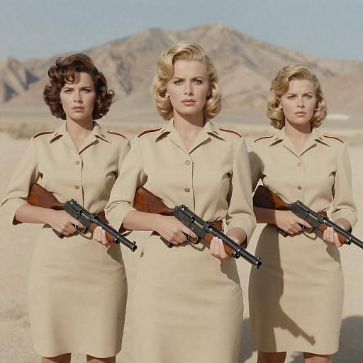 1960s Desert Military Women Poster